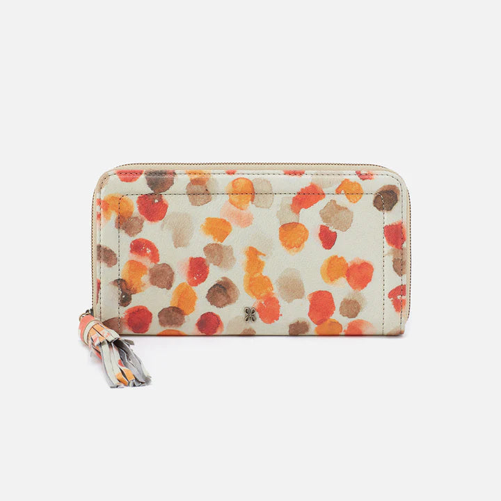 Hobo Nila Large Zip Around Continental Wallet in Dots