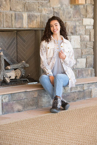 Flash Sale Simply Southern Lumber Jill Shacket in Aztec Cream