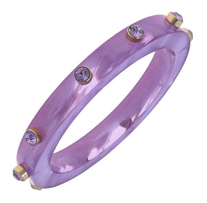Renee Resin and Rhinestone Bangle (5 Colors