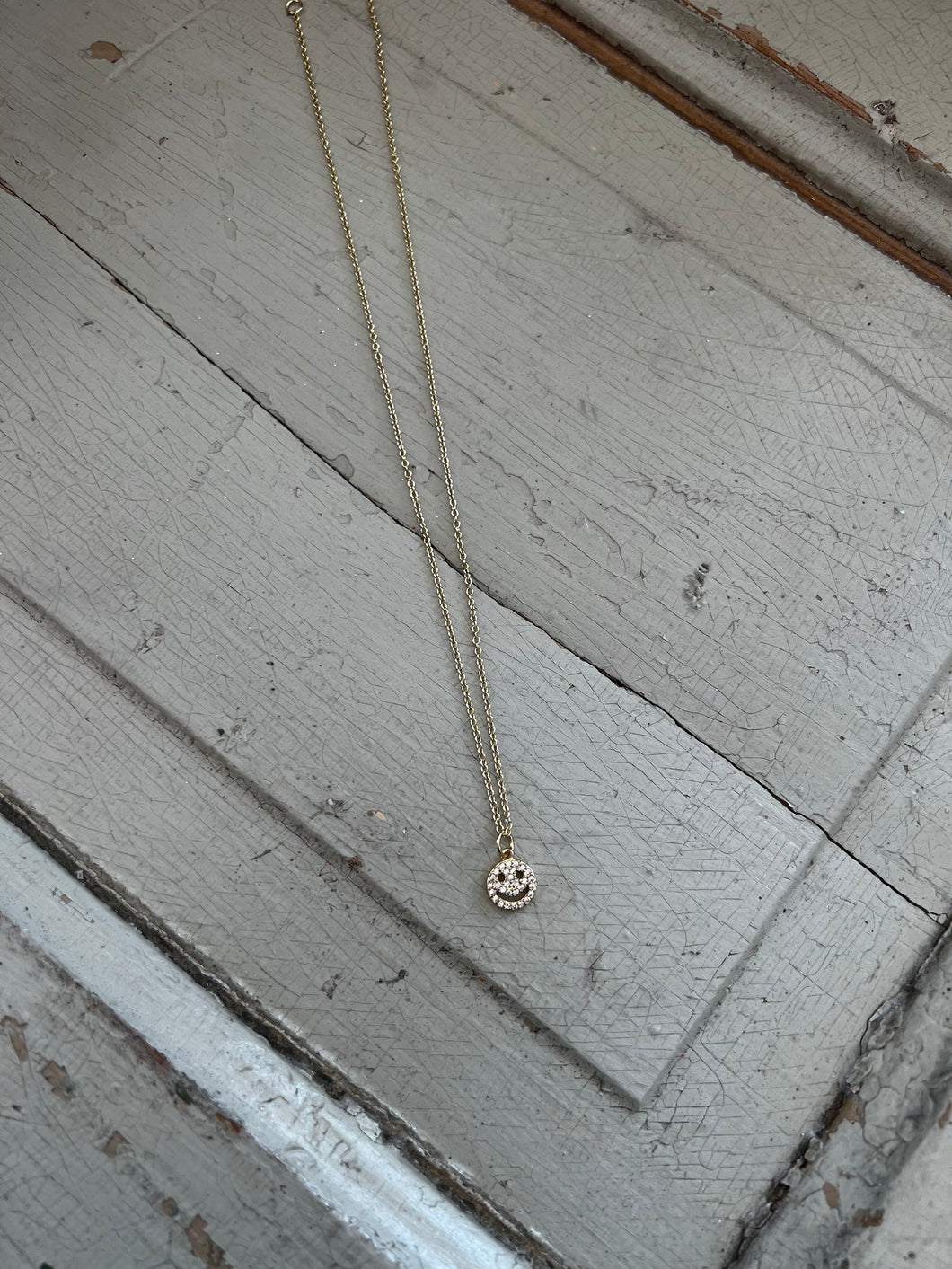 Smiley Gold Chain Necklace