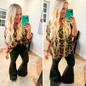 Luxe Boa Oversized Top in Regular and Curvy