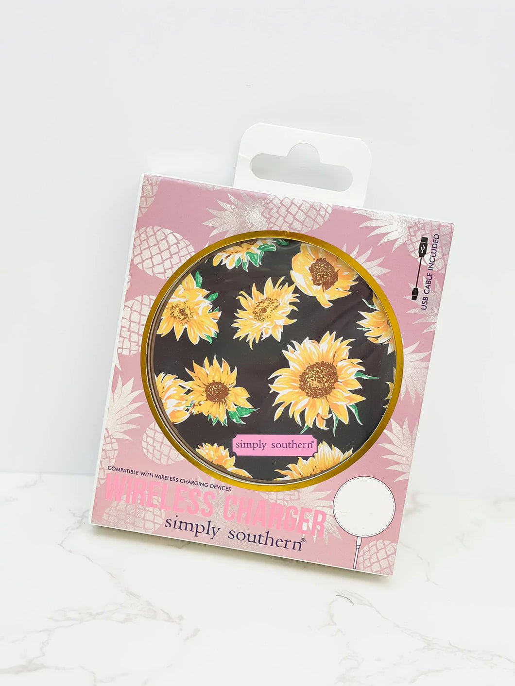 Wireless Phone Charger Sunflower