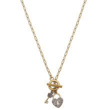 Avril Pave Lock & Key T-Bar necklace