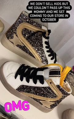 Mommy and Me Big Kids Glittered High Top Sneaker final sale