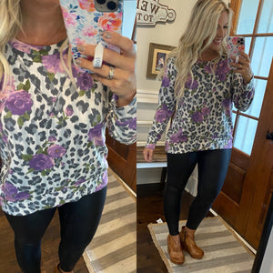 Violet Leopard Tunic in Curvy